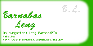 barnabas leng business card